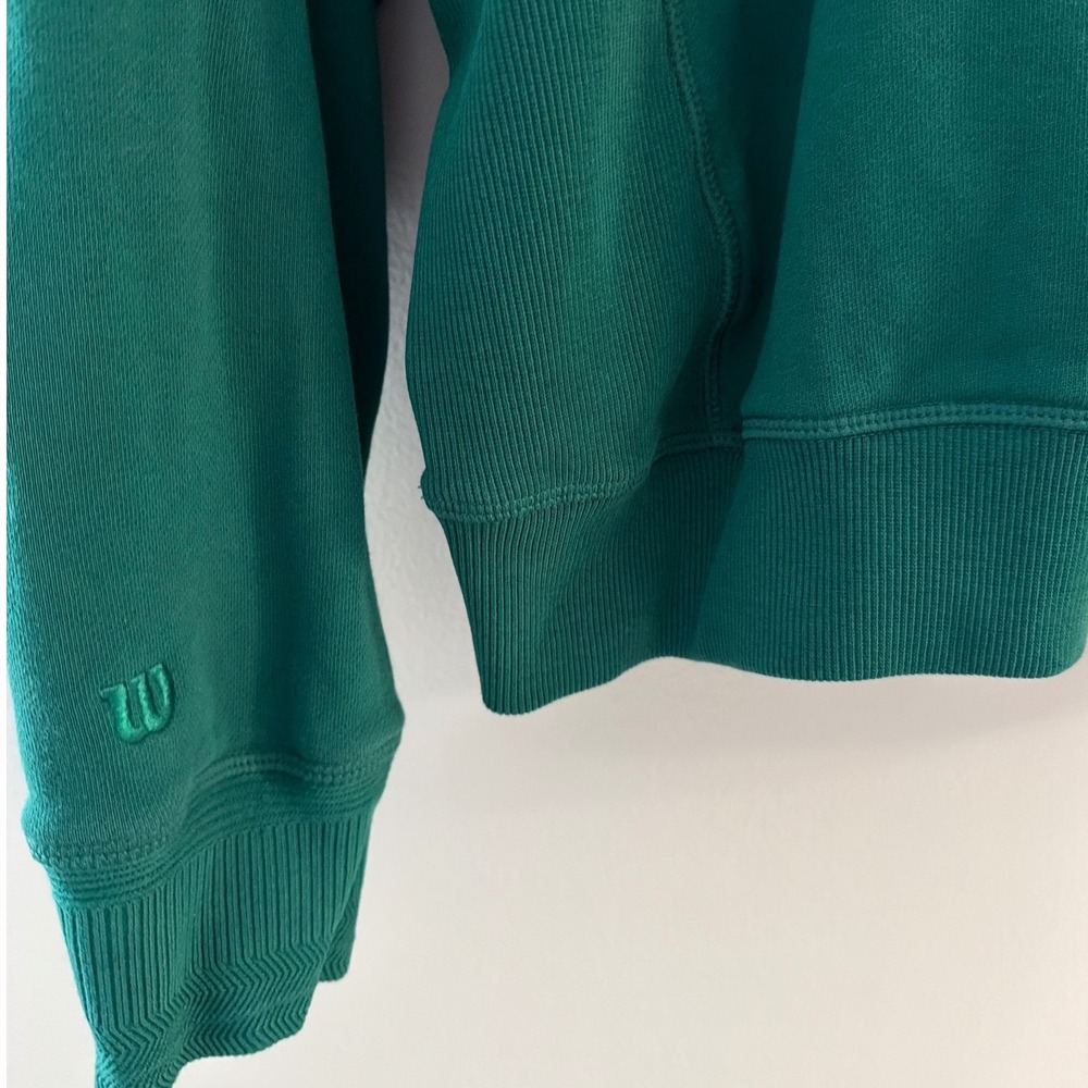 Wilson Sporting Goods Womens XL Green Quarter Zip Pullover Sweatshirt WW00155431 - Picture 4 of 11